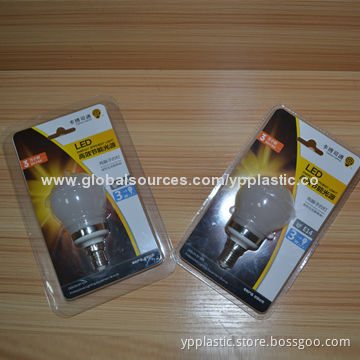 Clear blister package for LED bulb, heat seal service is available, 15-year golden manufacturer